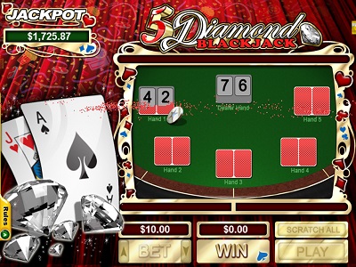 RTG Scratchcard 5 Diamond Blackjack Speciality Game