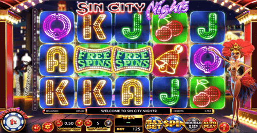 Sin City Nights Slot Reels