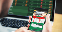 non-casino sports betting on mobile device and laptop