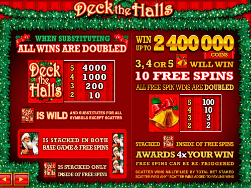 Deck the Halls Slot Gameplay and Graphics