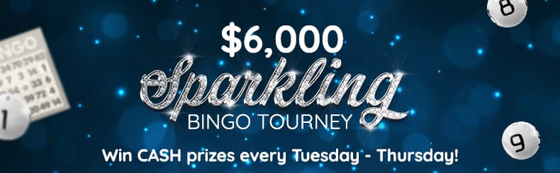 $6,000 Sparkling Bingo Tourney at CyberBingo