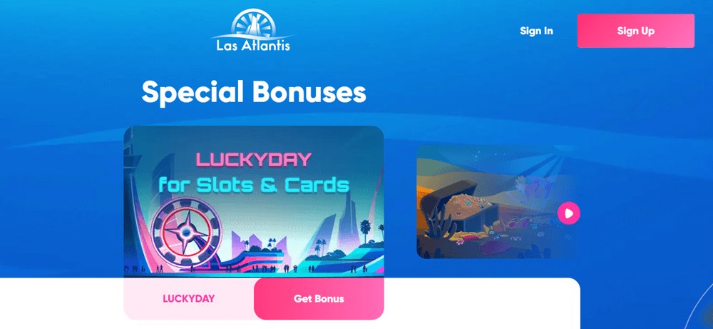 Special Bonuses at Las Atlantis Casino