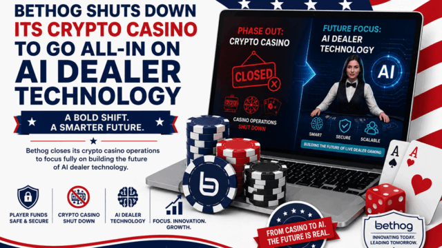 BetHog Shuts Down Its Crypto Casino to Go All-In on AI Dealer Technology