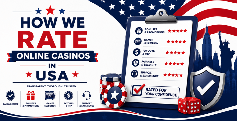 How We Rate Online Casinos in USA How We Rate Online Casinos in USA